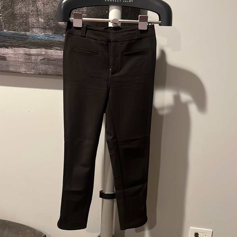 Rachel Roy RACHEL black crop cotton nylon blend pant